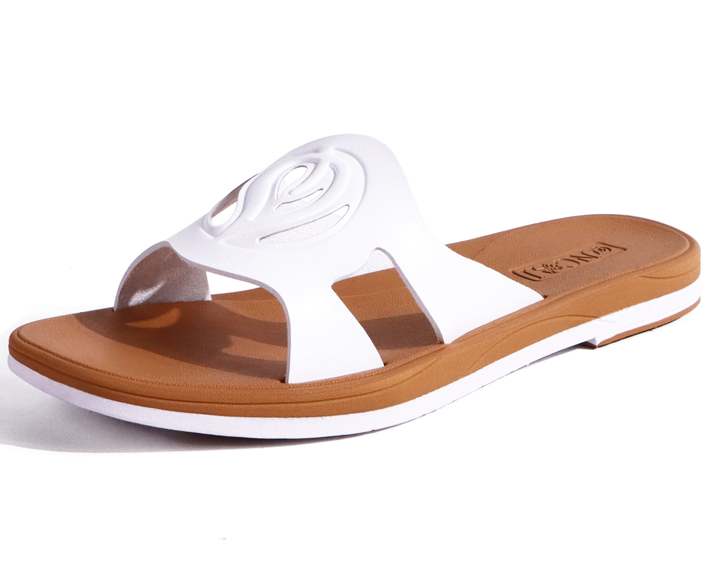 ONCAI Women's Flat Sandals Fashion Square Open Toe Slide Dressy Sandals for Woman Soft Cushion Vegan Comfortable Summer Slip On Casual Walking Outdoor Rubber Sole(US Size 6-11)