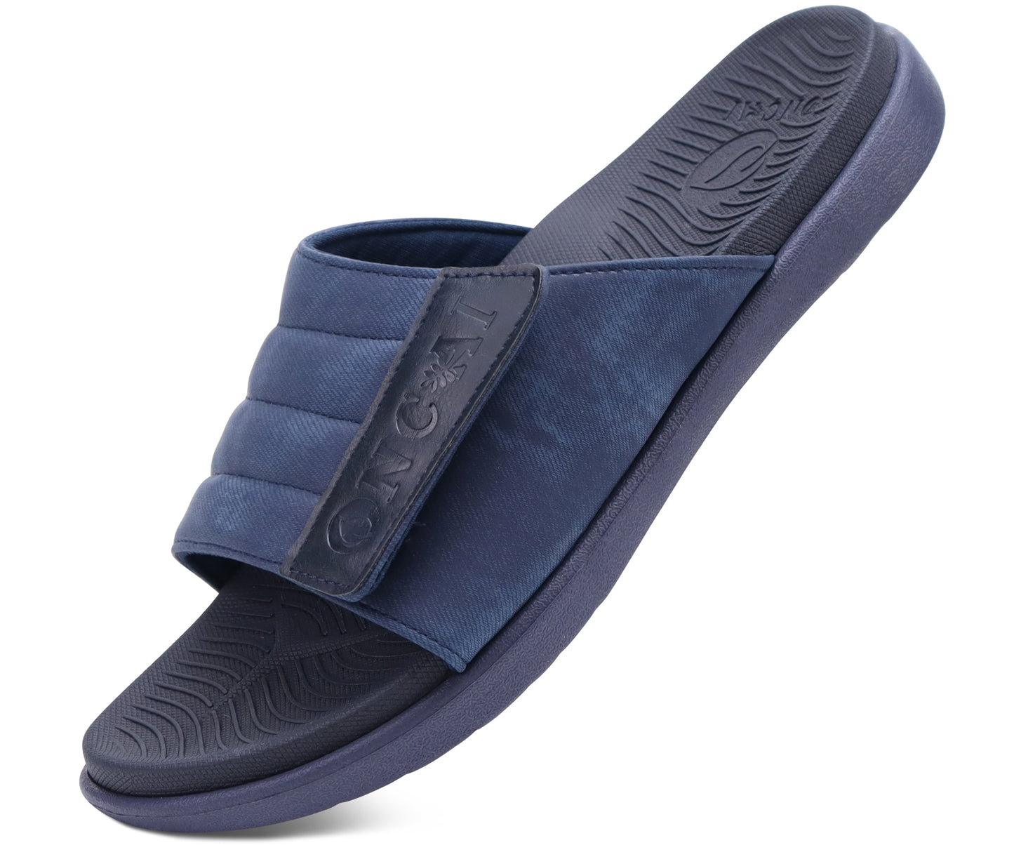 ONCAI Mens Sandals Adjustable Straps Orthotic Plantar Fasciitis Open Toe Athletic Sport Slides with Soft Comfy Arch Support Footbed Size 7.5-15