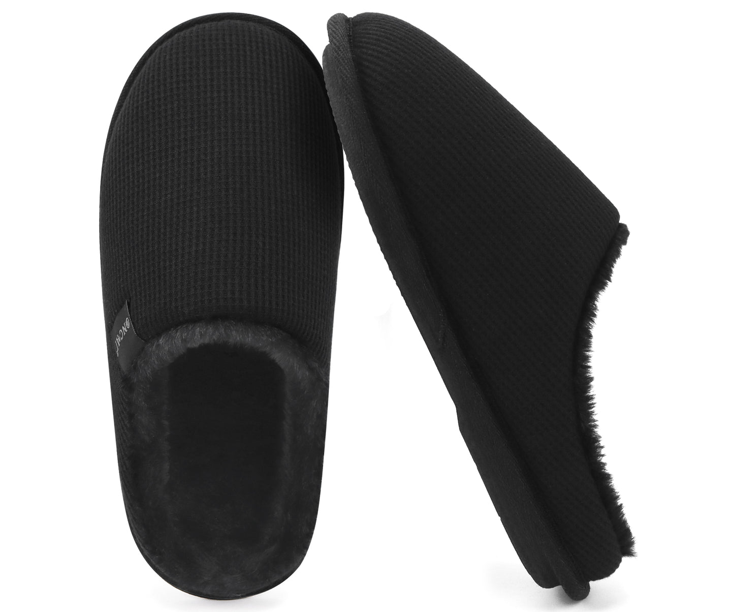 ONCAI Women's House Slippers, Cushion Memory Foam Waffle Upper Home Comfortable Warm Winter Cozy Soft Lightweight Indoor Best House Shoes Non-slip Rubber Sole US Size 5-11