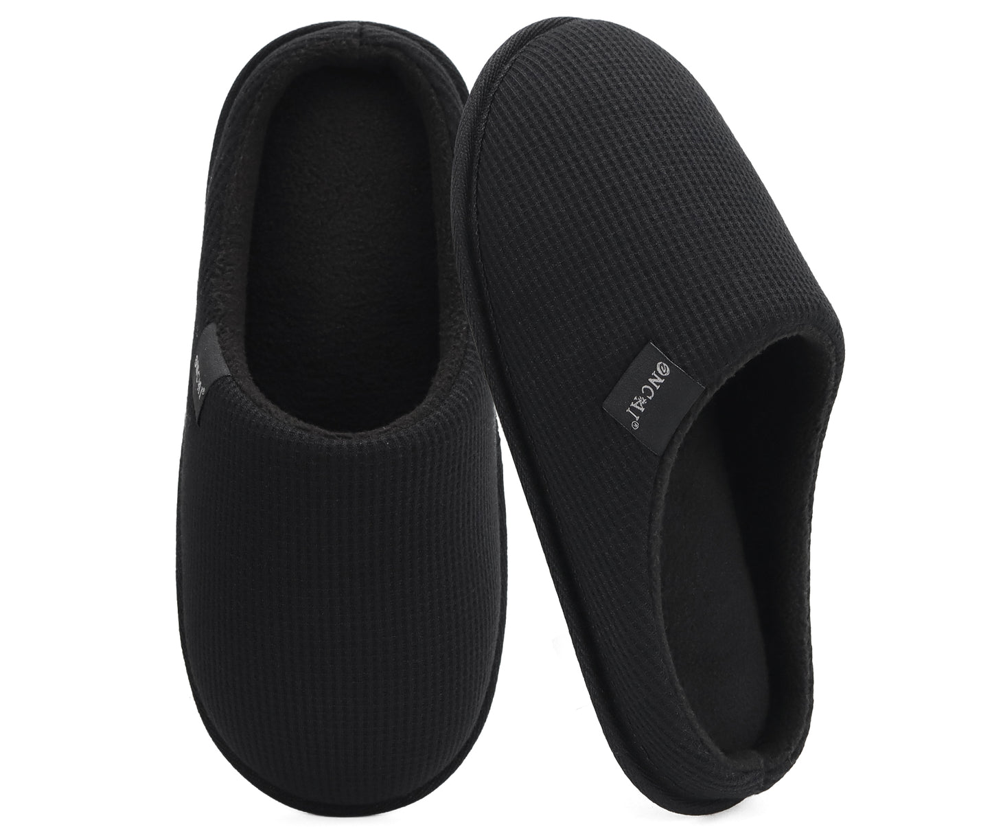 ONCAI Women's House Slippers, Cushion Memory Foam Waffle Upper Home Comfortable Warm Winter Cozy Soft Lightweight Indoor Best House Shoes Non-slip Rubber Sole US Size 5-11