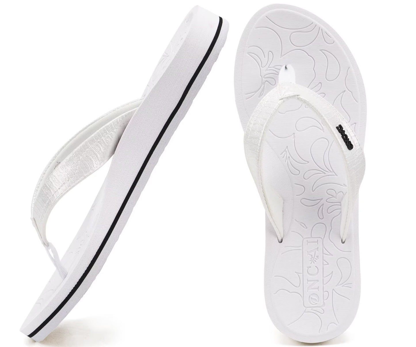 ONCAI Women's Flip Flops Comfortable Summer Beach Thong Sandals for Women with Cushion Walking Arch Support Yoga Mat Indoor Outdoor Soles