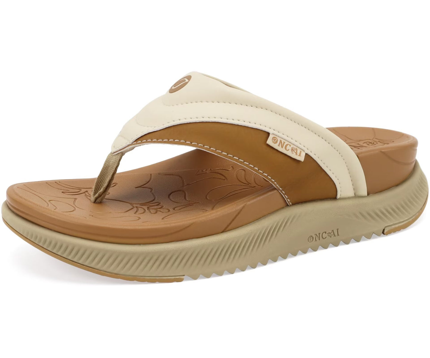 ONCAI Women's Orthotic Flip Flops Recovery Walking Sandals for Women with Arch Support for Plantar Fasciitis Summer Comfortable Cushion Platform Slip-On Indoor Outdoor Size 6-12