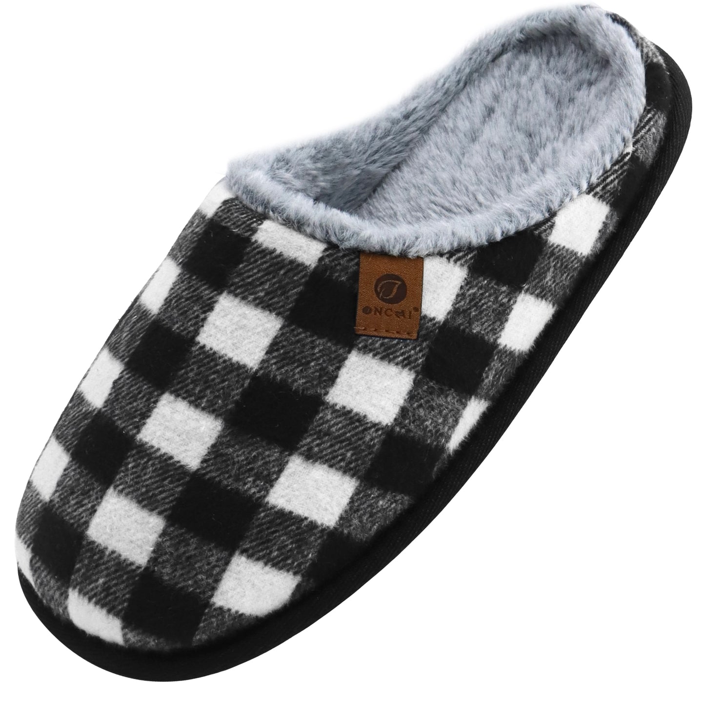 Mens Cozy Memory Foam Scuff Slippers Slip On Warm House Shoes Indoor/Outdoor With Best Arch Support