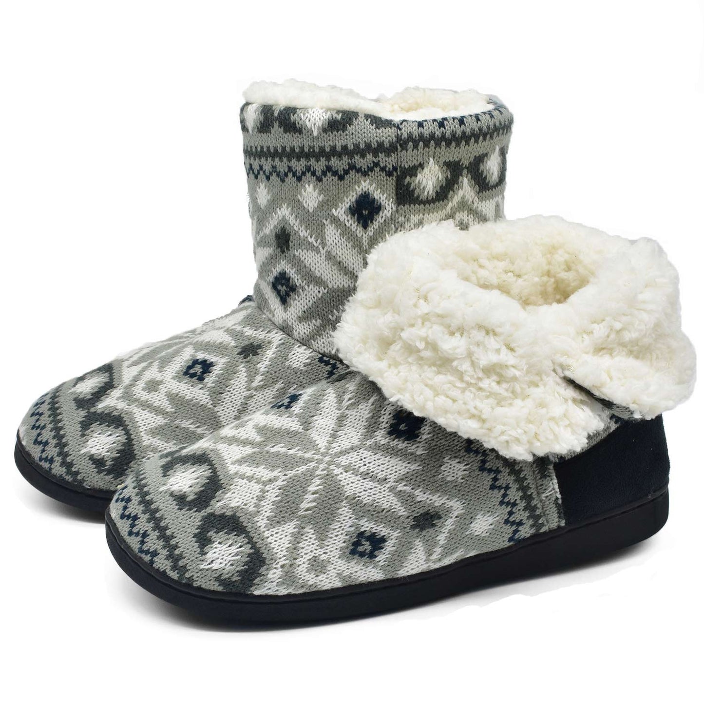 Women's Slippers Comfort Knit Boots Winter Warm Outdoor Indoor Shoes