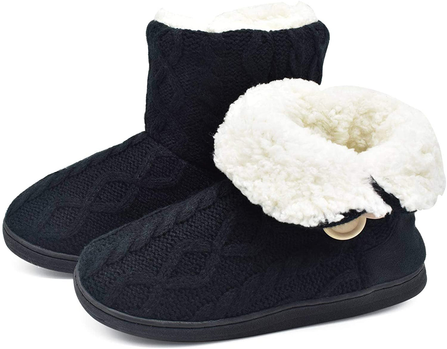 Women's Slippers Comfort Knit Boots Winter Warm Outdoor Indoor Shoes