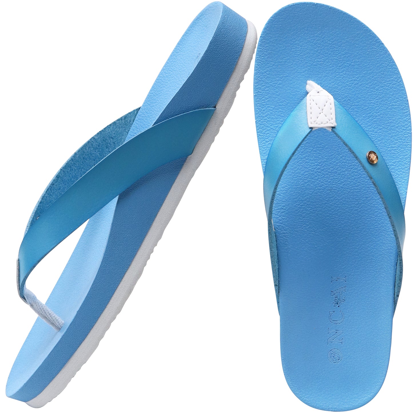 Womens Flip Flops For Women Comfortable Leather Strap Yoga Mat Non-Slip Women's Thong Sandal Casual Summer Beach Slippers With Arch Support