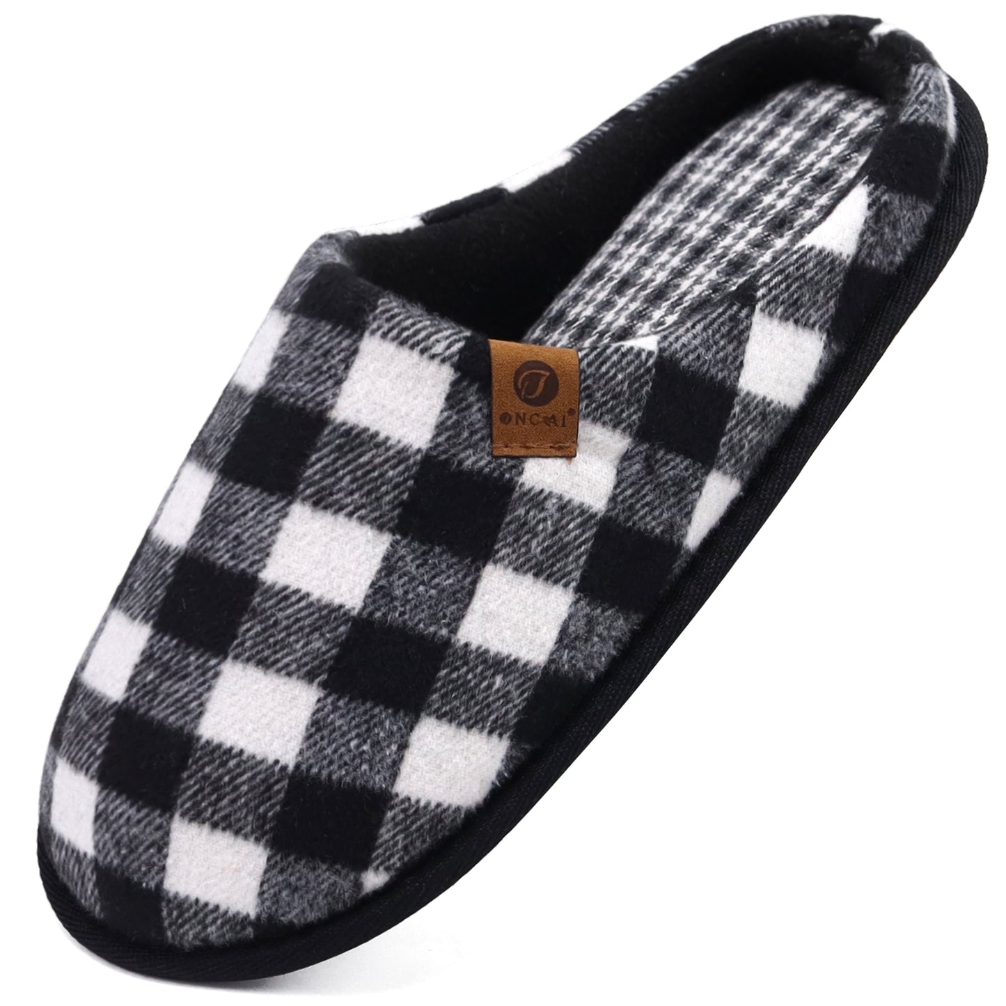 Mens Cozy Memory Foam Scuff Slippers Slip On Warm House Shoes Indoor/Outdoor With Best Arch Support