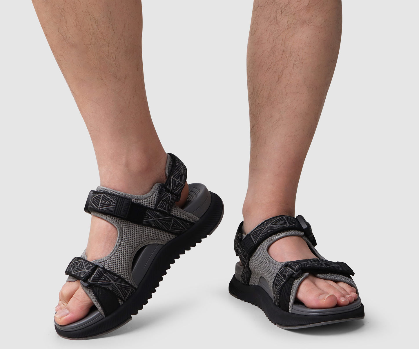 Hiking Sandals for Men,Arch Support Man Walking Sandals,Breathable Mesh Beach Sandalias and Orthopedic Recovery Sports Slides with Adjustable Strap