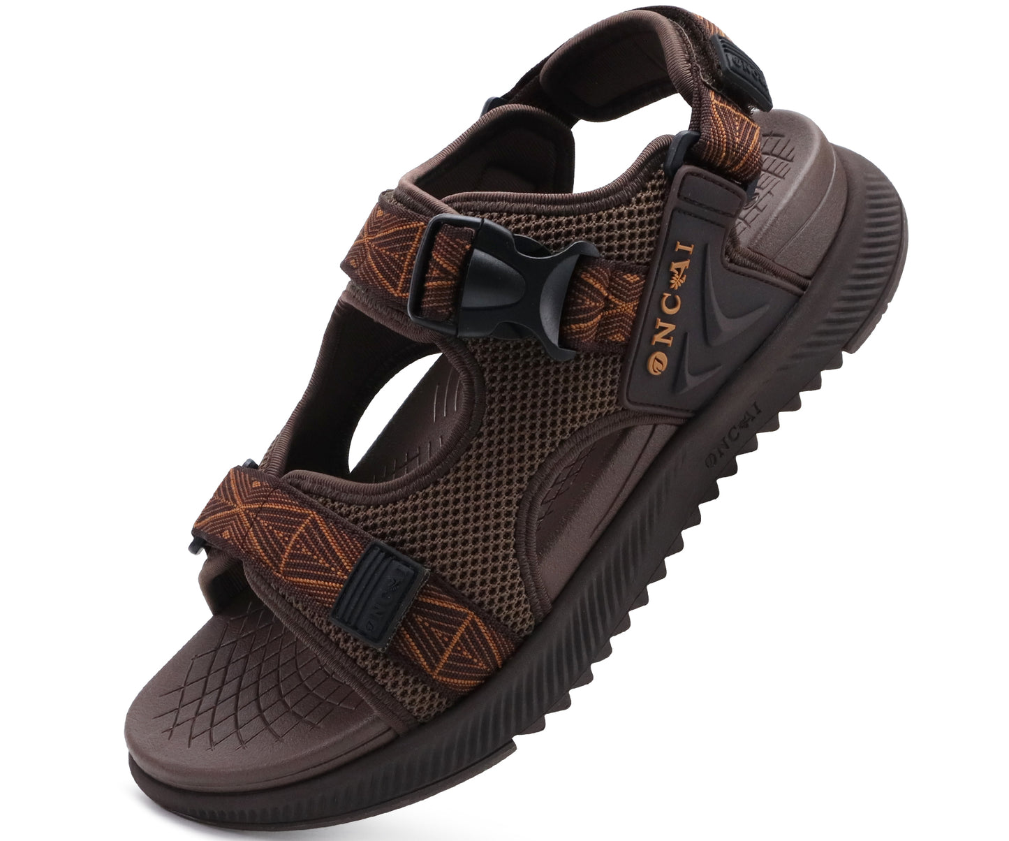 Hiking Sandals for Men,Arch Support Man Walking Sandals,Breathable Mesh Beach Sandalias and Orthopedic Recovery Sports Slides with Adjustable Strap