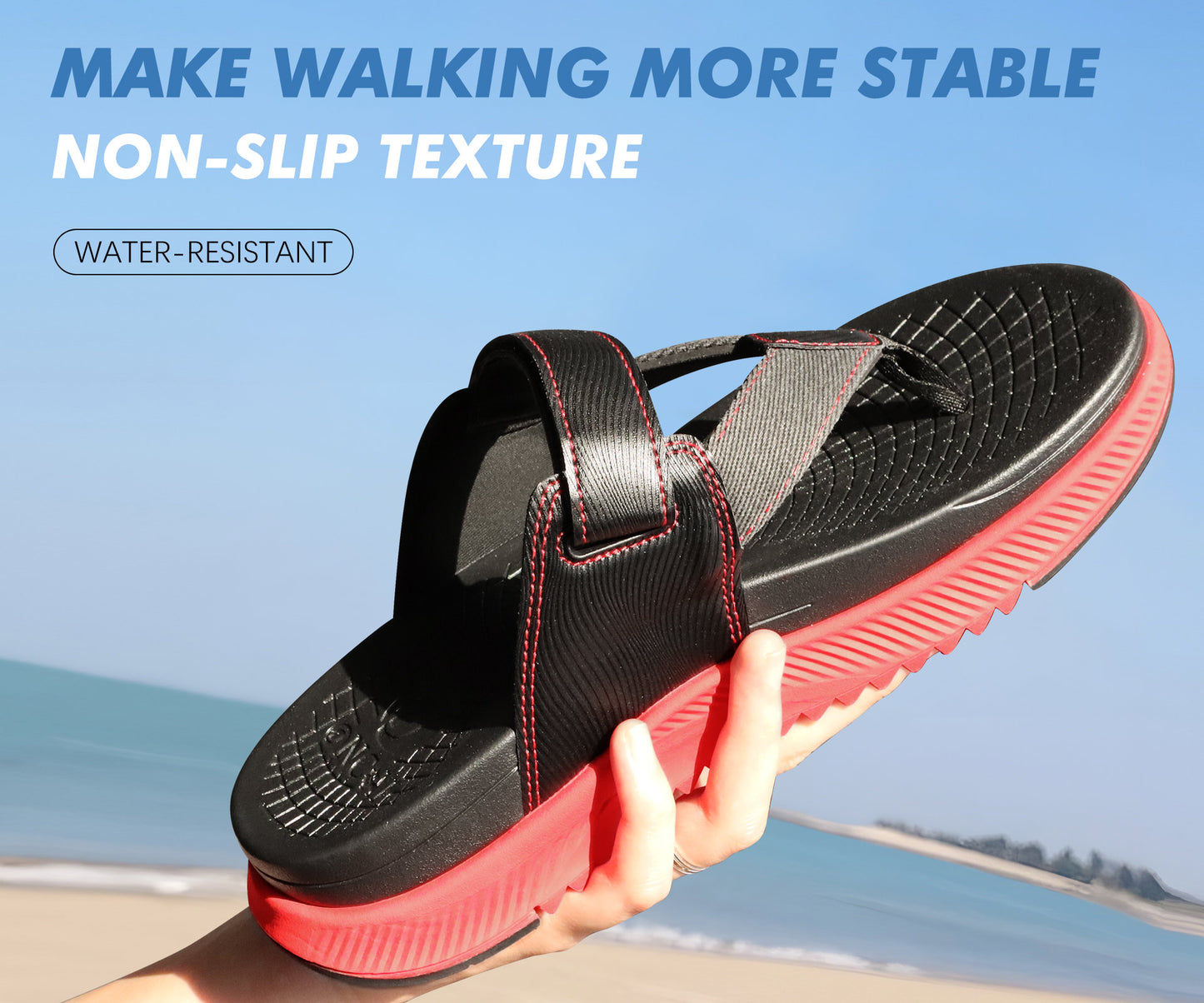 Mens Orthopedic Flip Flops Men's Walking Sandals with Arch Support Sport Recovery Sandal for Man