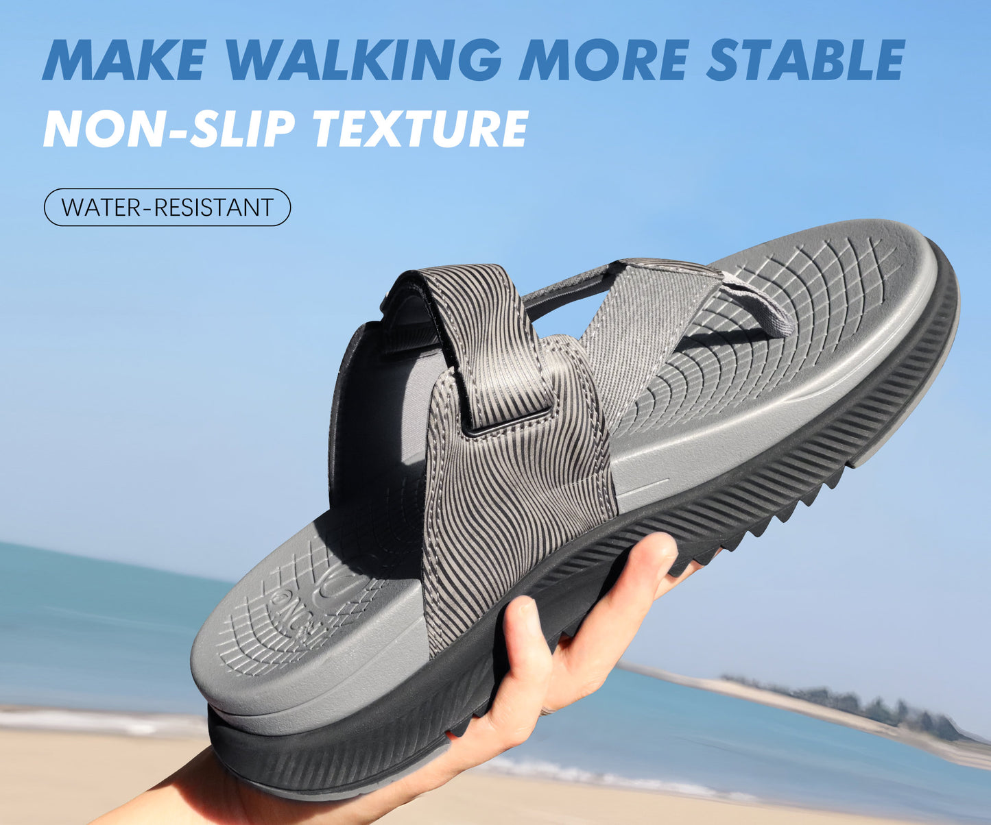 Mens Orthopedic Flip Flops Men's Walking Sandals with Arch Support Sport Recovery Sandal for Man