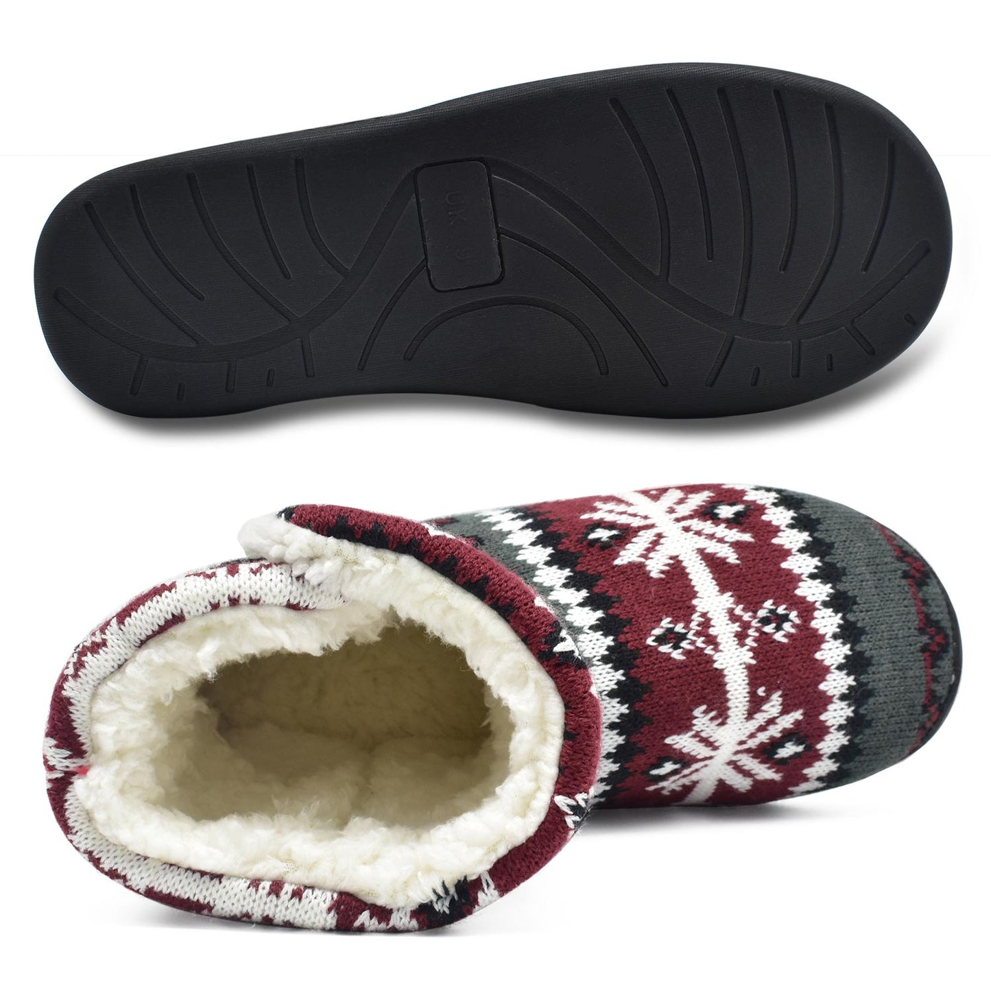 Women's Slippers Comfort Knit Boots Winter Warm Outdoor Indoor Shoes