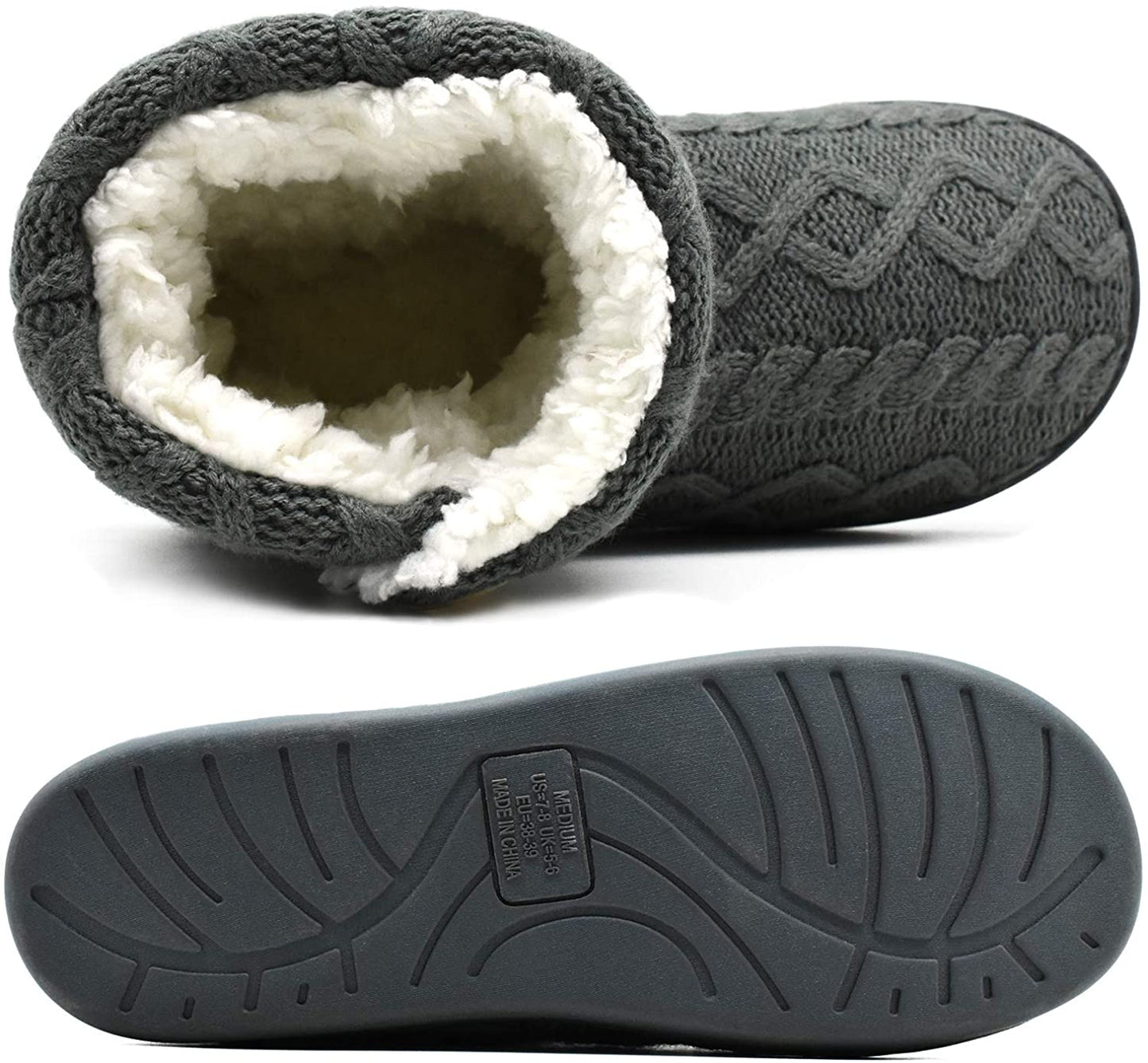 Women's Slippers Comfort Knit Boots Winter Warm Outdoor Indoor Shoes