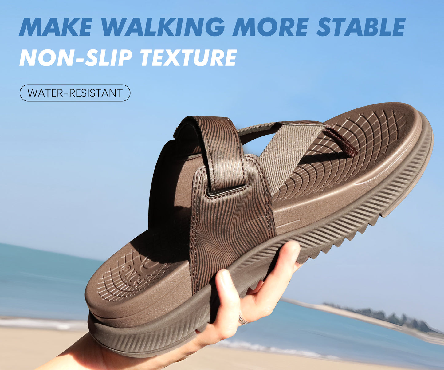 Mens Orthopedic Flip Flops Men's Walking Sandals with Arch Support Sport Recovery Sandal for Man