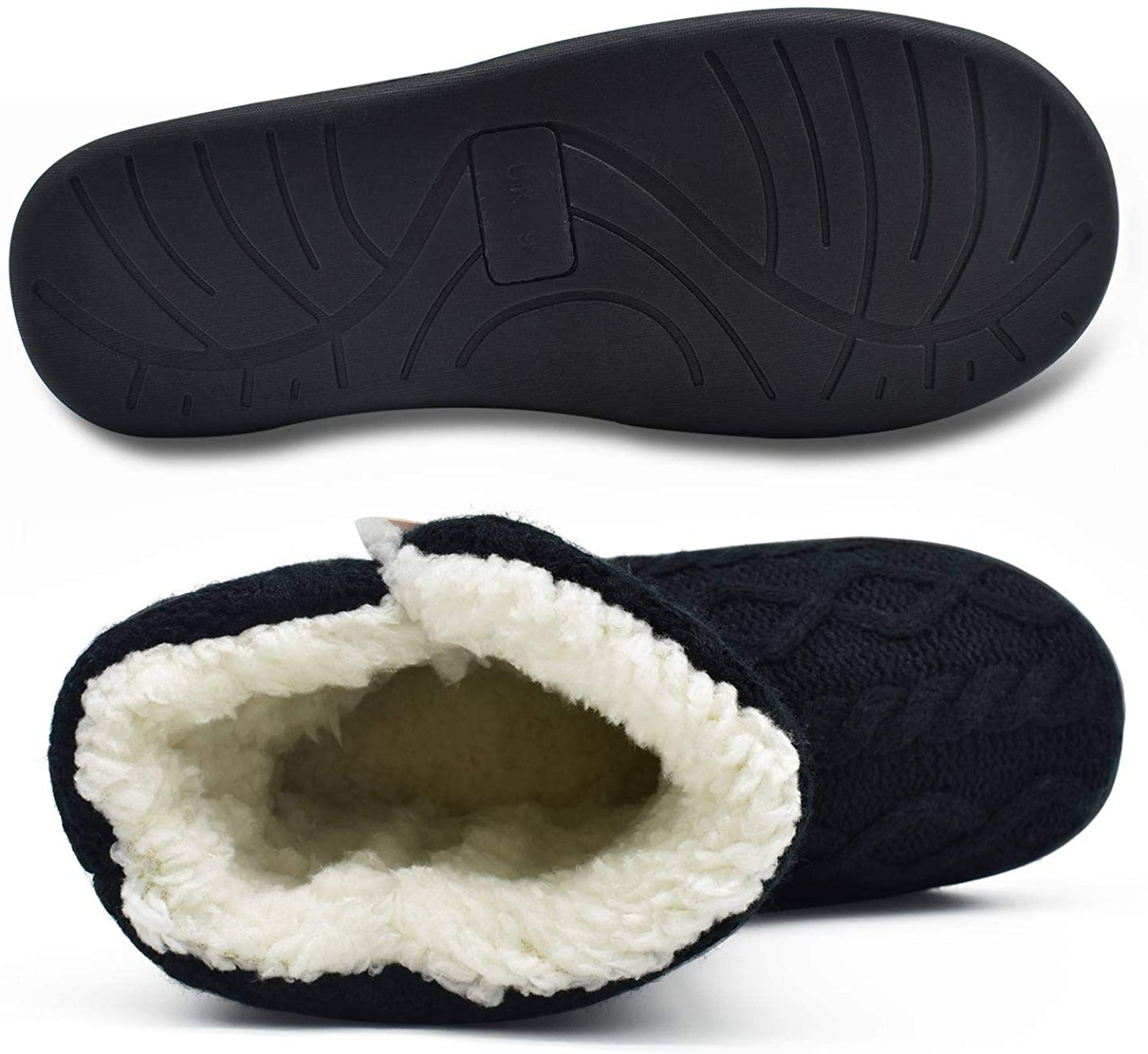 Women's Slippers Comfort Knit Boots Winter Warm Outdoor Indoor Shoes