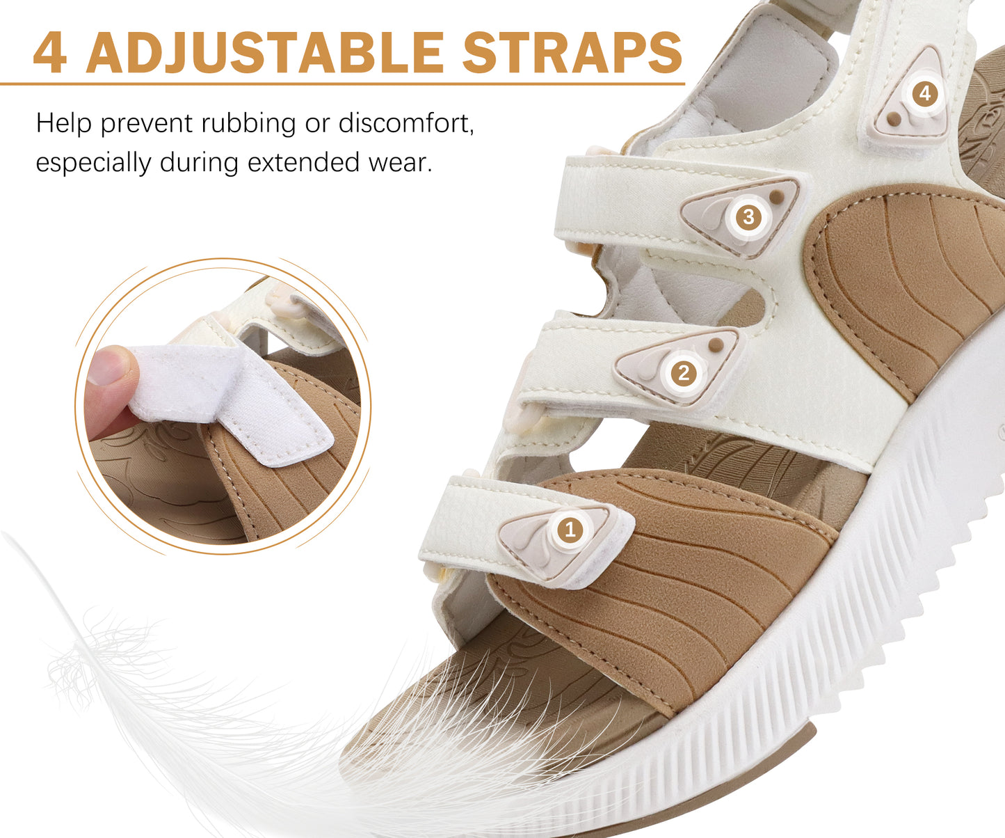 Women's Hiking Sandals with Arch Support Walking Sports Sandals Woman Outdoor Orthotic Footbed for Plantar Fasciitis Water Summer Sandalias Mujer with Adjustable Strap