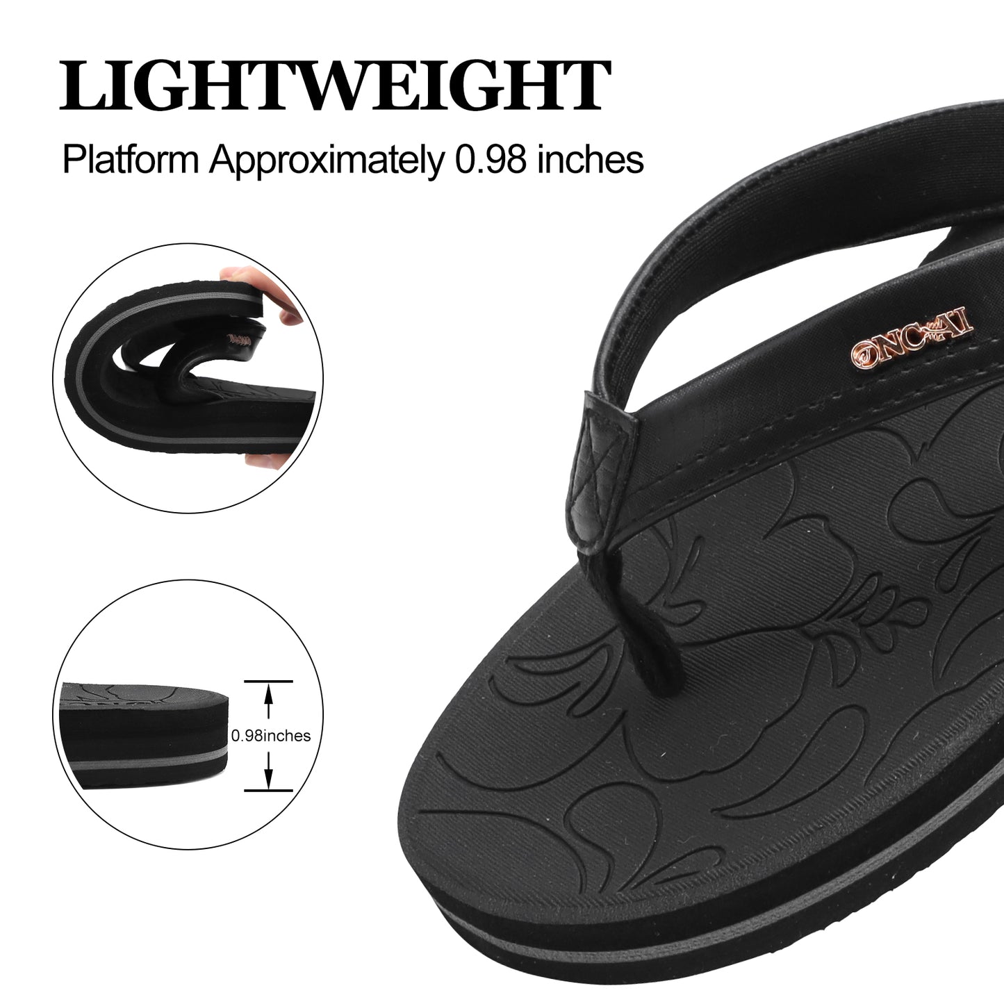 Flip Flops For Women Yoga Mat Comfortable Beach Thong Sandals With Arch Support