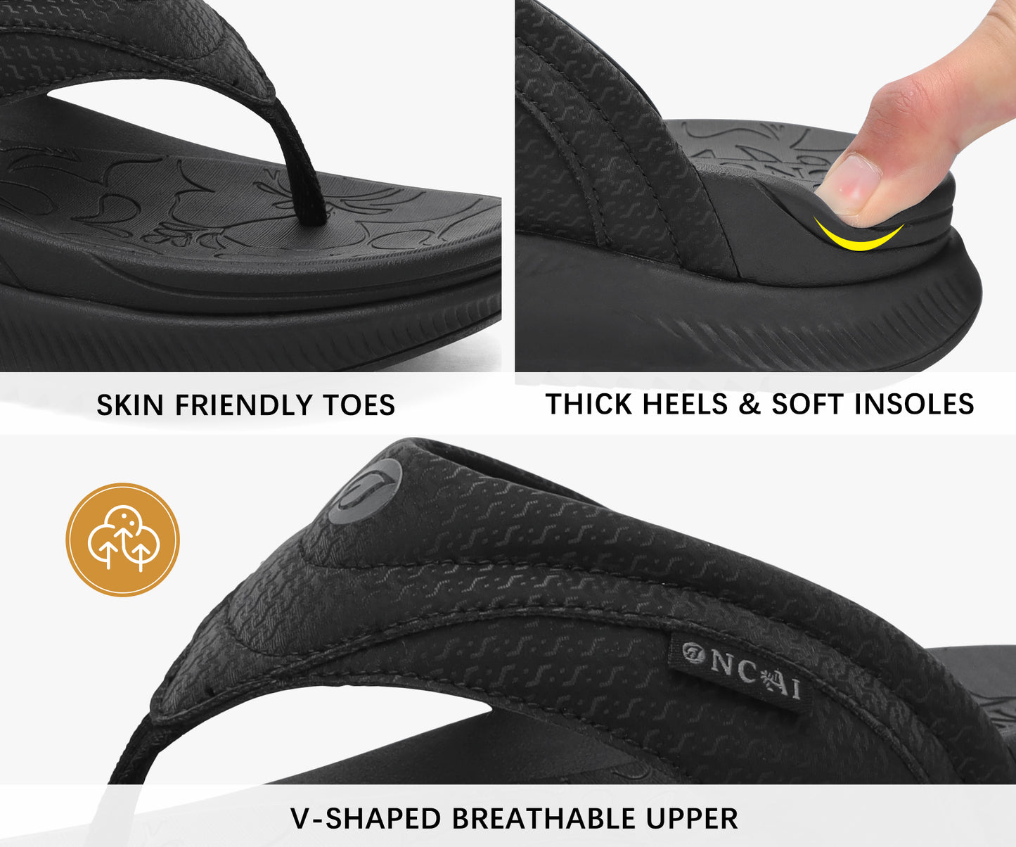 Women's Orthotic Cushion Flip Flops Recovery Walking Sandals for Women with Arch Support Summer Comfortable Slip On Flip Flops for Womans