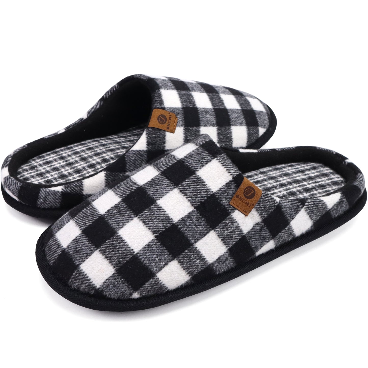 Mens Cozy Memory Foam Scuff Slippers Slip On Warm House Shoes Indoor/Outdoor With Best Arch Support