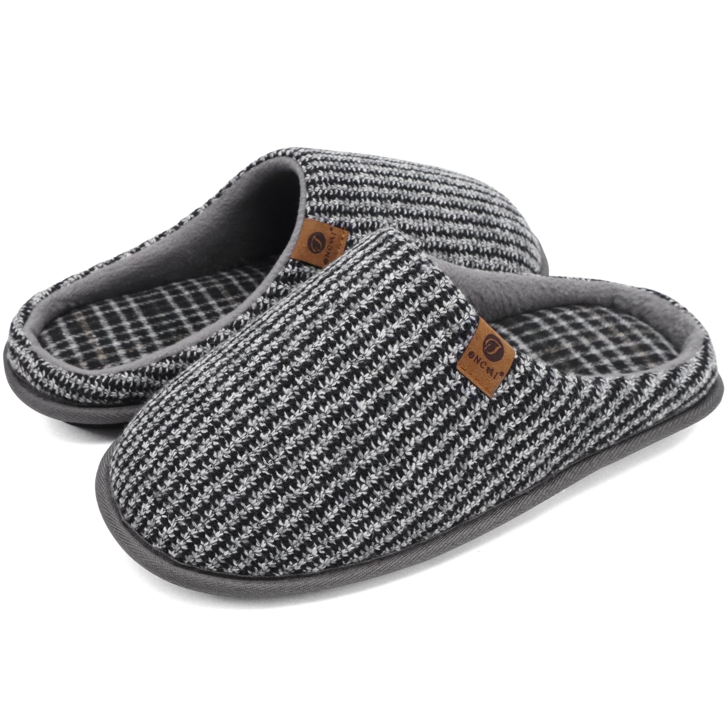 Mens Cozy Memory Foam Scuff Slippers Slip On Warm House Shoes Indoor/Outdoor With Best Arch Support