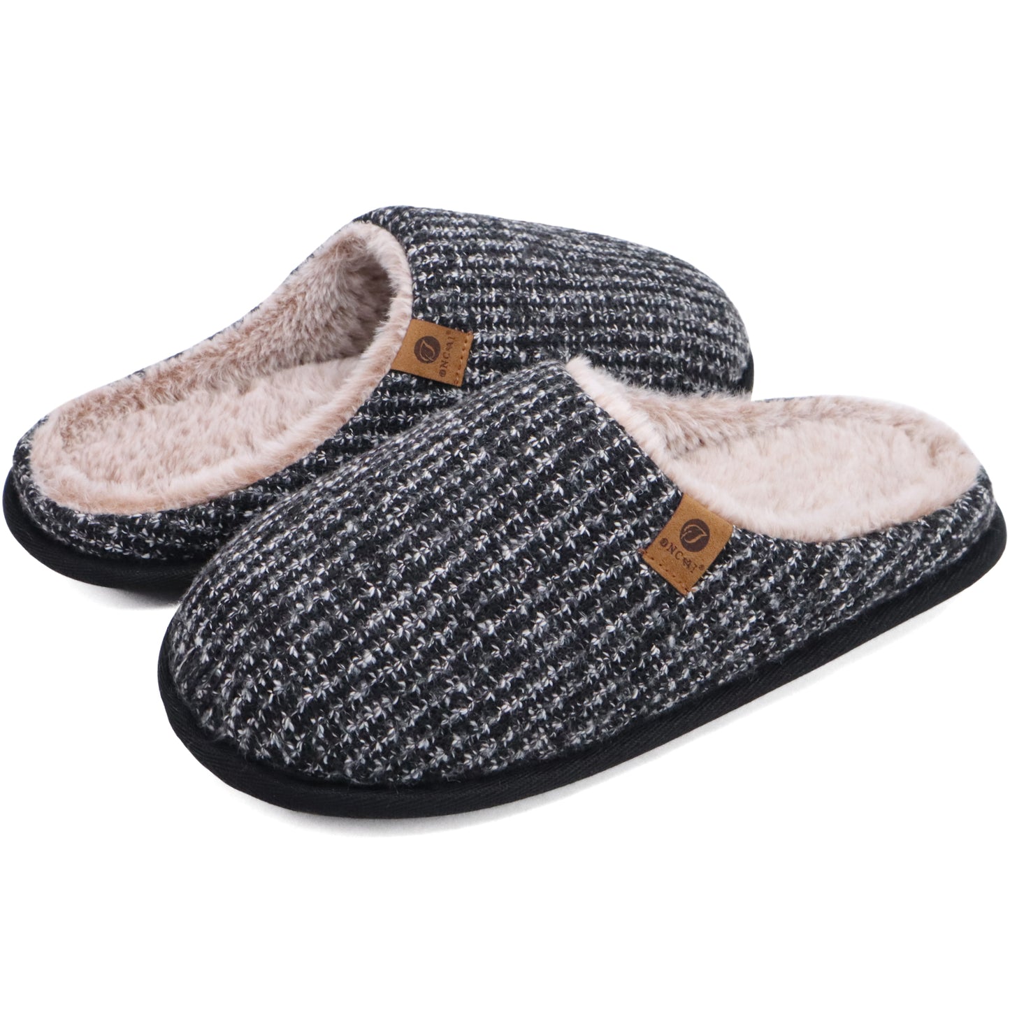 Mens Cozy Memory Foam Scuff Slippers Slip On Warm House Shoes Indoor/Outdoor With Best Arch Support