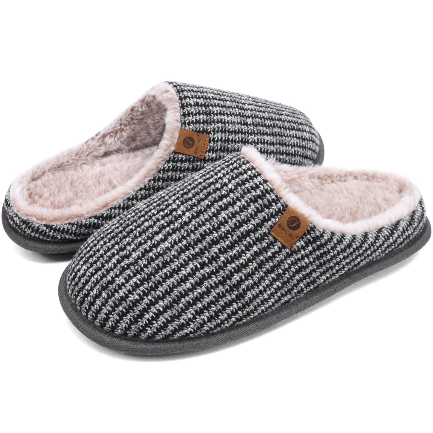 Mens Cozy Memory Foam Scuff Slippers Slip On Warm House Shoes Indoor/Outdoor With Best Arch Support