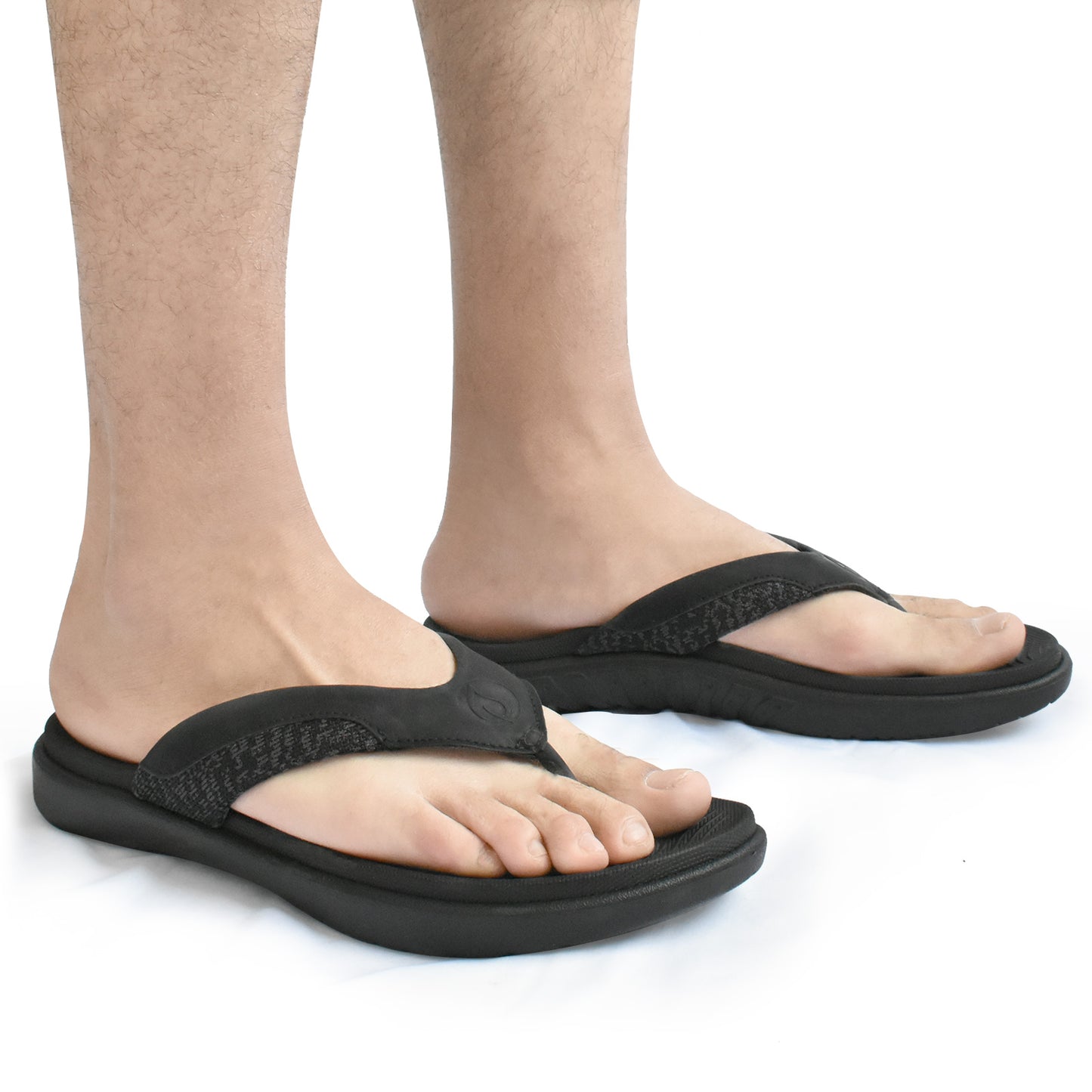 Mens Flip Flop Open Toe Athletic Straps Orthotic Summer Plantar Fasciitis Sport Sandals with Soft Cushion Arch Support