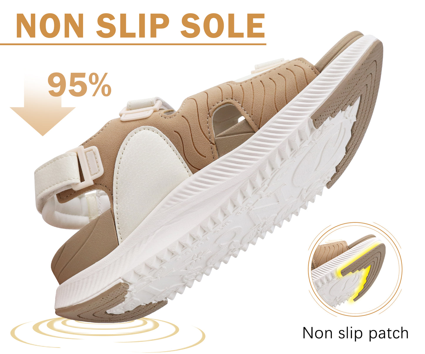 Women's Hiking Sandals with Arch Support Walking Sports Sandals Woman Outdoor Orthotic Footbed for Plantar Fasciitis Water Summer Sandalias Mujer with Adjustable Strap