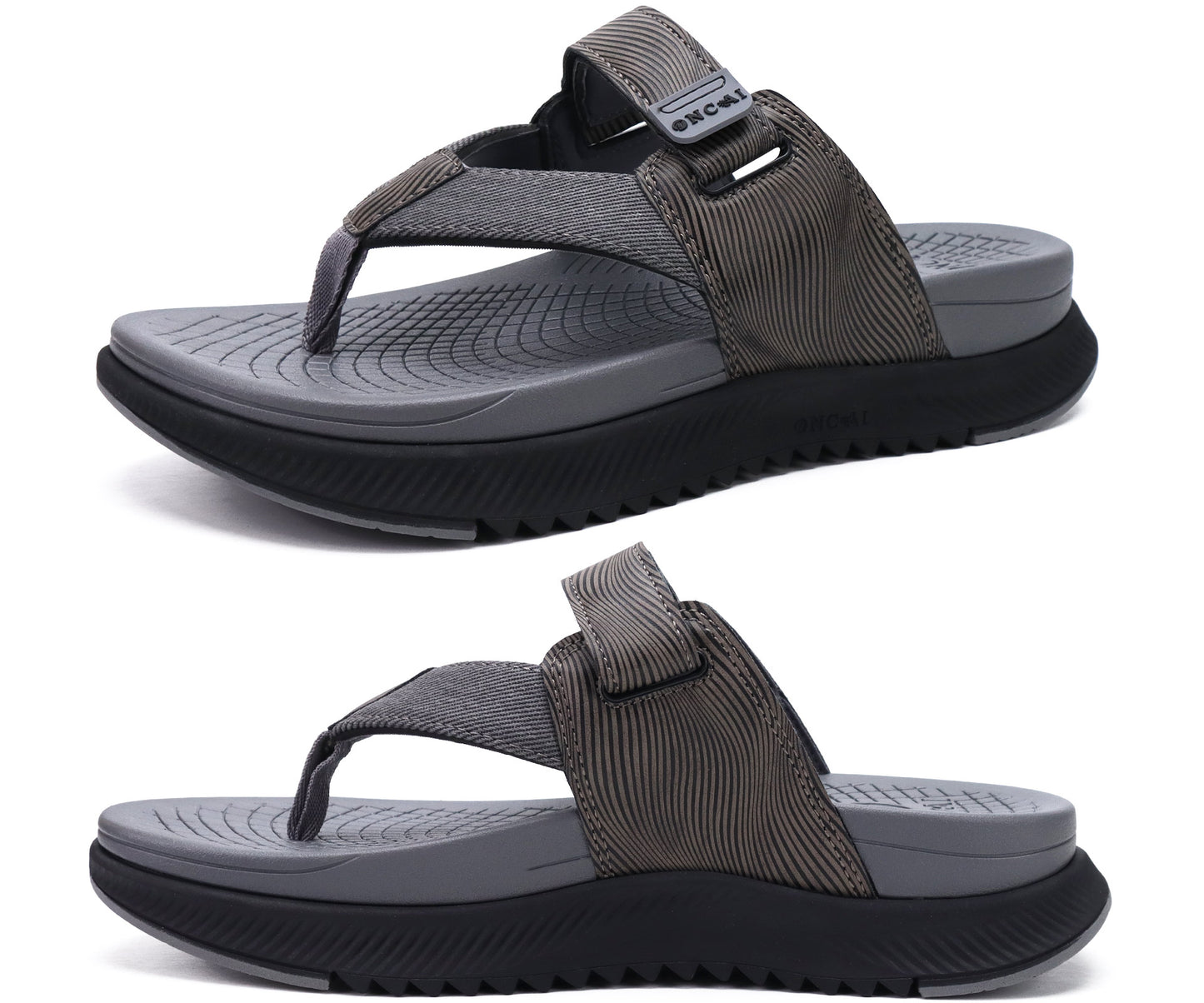 Mens Orthopedic Flip Flops Men's Walking Sandals with Arch Support Sport Recovery Sandal for Man