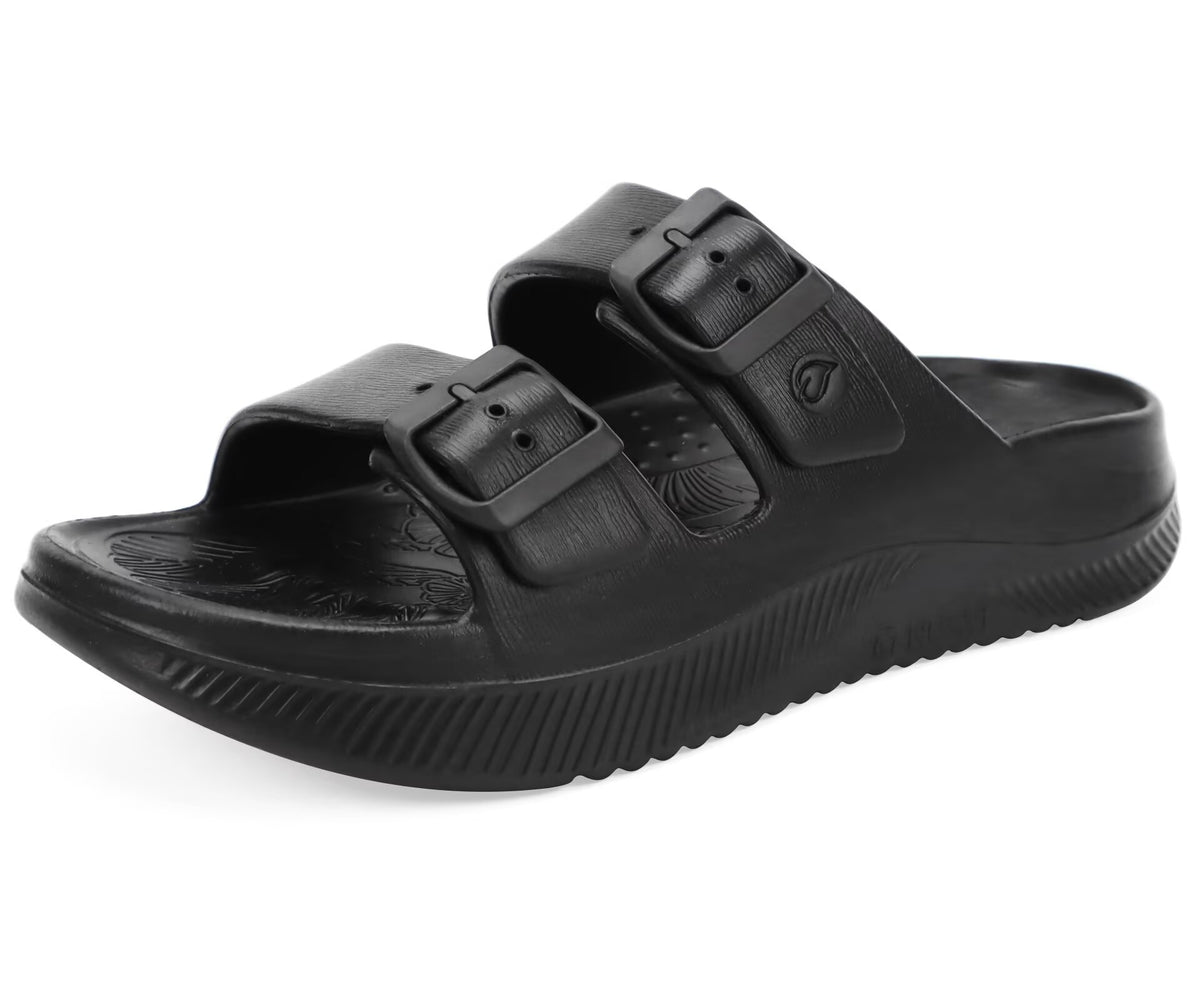 ONCAI Womens Recovery Sandals with Arch Support Plantar Fasciitis Orthotic Adjustable Buckle Open Toe Thick Cushion Outdoor Girls Sport Slides Athletic Summer Comfortable Rubber Soles Size US 6-11