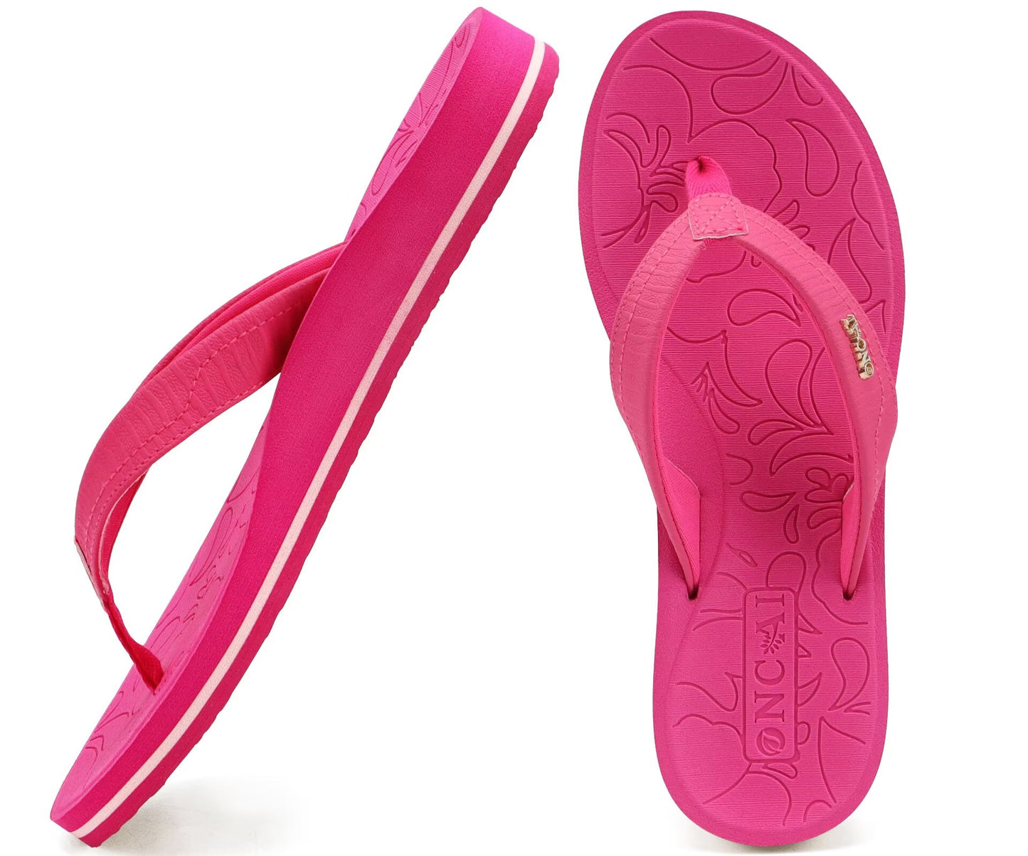 ONCAI Women's Flip Flops Comfortable Summer Beach Thong Sandals for Women with Cushion Walking Arch Support Yoga Mat Indoor Outdoor Soles