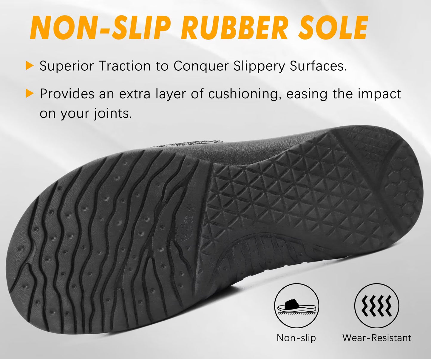 ONCAI Mens Slide Sandals Open Toe Athletic Adjustable Straps Orthotic Plantar Fasciitis Sport Sandals with Soft Comfy Arch Support Footbed Size 7.5-15