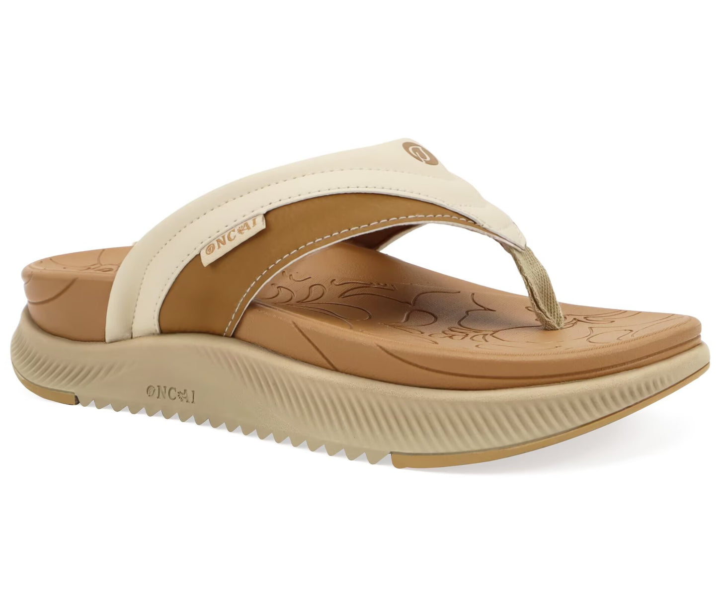 ONCAI Women's Orthotic Flip Flops Recovery Walking Sandals for Women with Arch Support for Plantar Fasciitis Summer Comfortable Cushion Platform Slip-On Indoor Outdoor Size 6-12