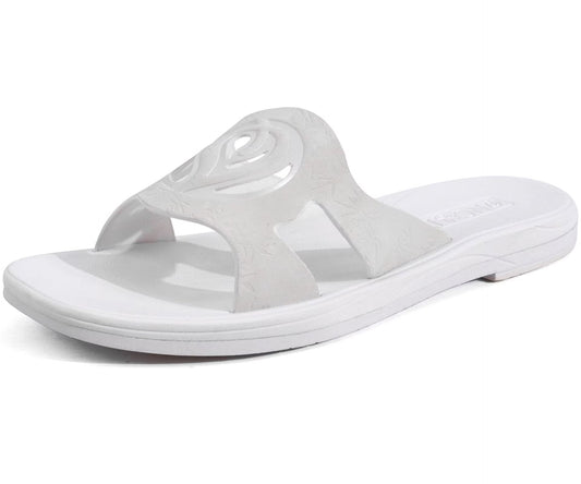 ONCAI Women's Flat Sandals Fashion Summer Dressy Sandals Casual Beach Flat Sandal For Woman Square Toe Comfortable Cushion Footbed Slip On Ladies Slides Women Size 6-11