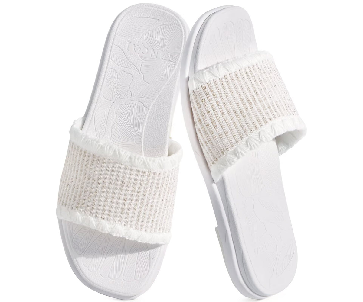 ONCAI Women's Flat Sandals Toe-loop Strappy Square Open Toe Slip on Fashion Dressy Slide Sandal for Woman 2026 Summer Casual Comfortable Beach Lightweight Outdoor Slides Shoes