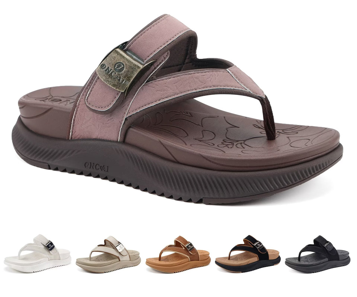 ONCAI Women¡¯s Platform Flip Flops with Arch Support Summer Beach Dressy Trendy Walking Sandals and Thick Outdoor Rubber Soles Size 6-12