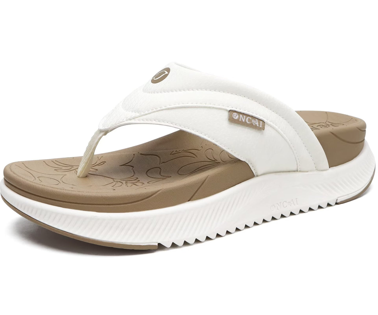 ONCAI Women's Orthotic Cushion Flip Flops Recovery Walking Sandals for Women with Arch Support Summer Comfortable Slip On Flip Flops for Womans Size 6-12