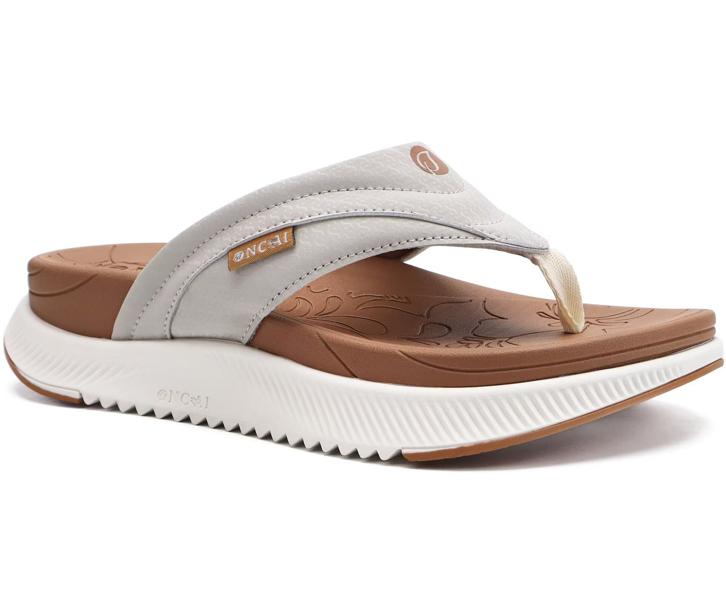 ONCAI Women's Orthotic Cushion Flip Flops Recovery Walking Sandals for Women with Arch Support Summer Comfortable Slip On Flip Flops for Womans Size 6-12